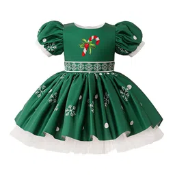 StyleCast x Revolte Girls Printed Puff Sleeve Fit & Flare Dress-picture-3
