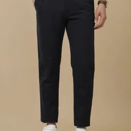 Linen Club Men Contemporary Fit Linen Casual Trouser-image-54