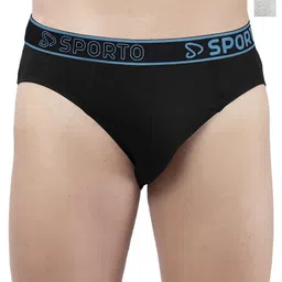 Sporto by Macho Pack Of 2 Super Combed Cotton Basic Briefs Sprto-M1010_B(1)-G(1)-XL-picture-29