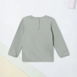 max Girls Printed Round Neck Long Sleeves Pure Cotton T-shirt With Joggers image 2