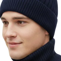 iSWEVEN Unisex Woollen Beanie image 2
