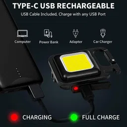 obvie Multifunction Keychain Led Light with Bottle Opener, Magnetic Base (PACK OF 2) LED Front Light image 4