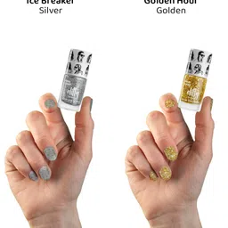Elitty Set of 2 Mad Over Nails Party Nail Polish 6ml Each - Ice Breaker & Golden Hour image 2