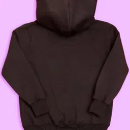 NUSYL Kids Typography Printed Hooded Fleece Pullover Sweatshirt image 2