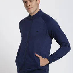 Red Flame High Neck Front Open Sweatshirt image 5