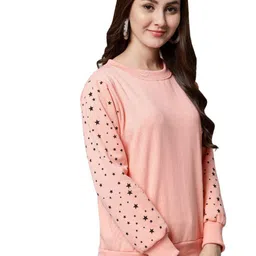 Funday Fashion Conversational Printed Round Neck Fleece Pullover Sweatshirt image 3
