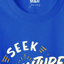 M&H Juniors Boys Typography Printed Round Neck Sweatshirt image 3