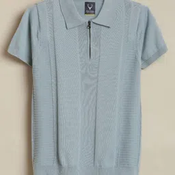 Allen Solly Junior Boys Self Design Polo Collar Regular Fit T-shirt-picture-35