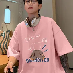 StyleCast x Revolte Men Graphic Printed Round Neck Cotton Oversized T-shirt image 5