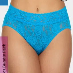 Ribald The Neech Women Pack Of 2 High Waist Self Design Lace Briefs-picture-29