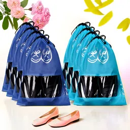 Aura Blue 24 Pieces Reusable Shoes Organisers-picture-27