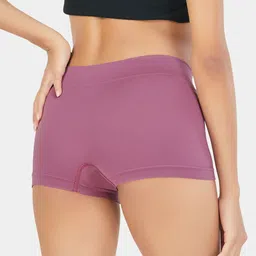 Trylo High-Rise Seamless Boy Shorts Briefs Softglam Boy Shorts-H.ROSE-M Pack Of-1 image 2