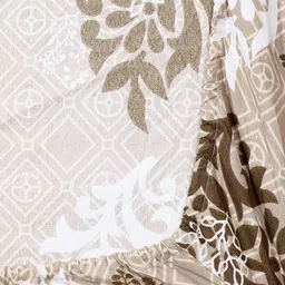 Aura Brown & White Ethnic Motifs Printed 300 TC King Bedsheet Set 2.50 m x 2.15 m image 3