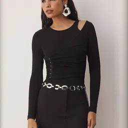 Trendyol Women Round Neck Long Sleeves Bodysuit-picture-40
