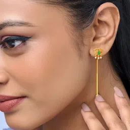 Joyalukkas Women 22Kt Gold Drop Earring - 2.661 g image 3