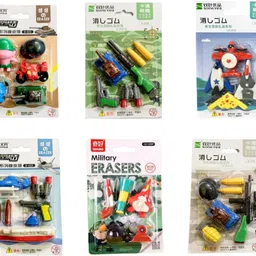 kartual Return Gift For Kids 3D Shape Erasers Set Colorful Fun Collectible Party Favors Non-Toxic Eraser-picture-43