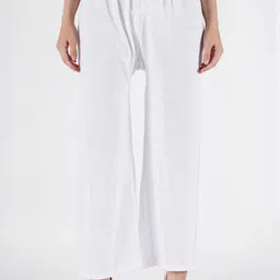 CROWN KING Women Loose Fit Mid-Rise Easy Wash Woollen Parallel Trouser-image-43