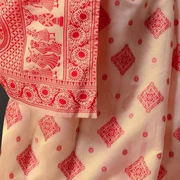 SANISA Ethnic Motifs Silk Blend Saree image 4