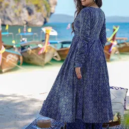 Siya Fashion Women Ethnic Motifs Printed Empire Kurta with Trousers & With Dupatta image 3