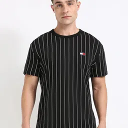 Tommy Hilfiger Men Striped Round Neck Cotton T-shirt-picture-47