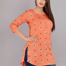 HIGHLIGHT FASHION EXPORT Floral Printed Top image 3