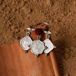 TEEJH Silver-Plated Dinar Coin Finger Ring-picture-44
