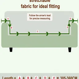 HOUSE OF QUIRK Jacquard Soft Touching 5 Seater Sofa Cover image 5