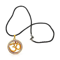 Utkarsh Gold-Plated Circular Pendants with Chains image 3