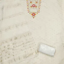 Nayanthara Trends Embroidered Unstitched Dress Material image 2