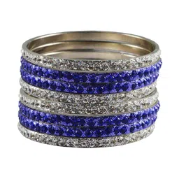 Vidhya Kangan Set Of 8 Gold-Plated Stone-Studded Bangles-image-55