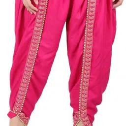 srisaras Embroidered Rayon Women Harem Pants image 2