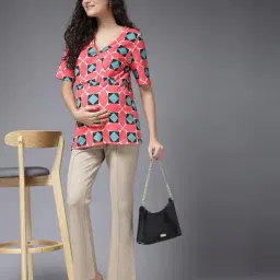 zelena Women Relaxed Fit Short Sleeve Top image 3