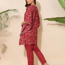 zelena Women Floral Print Kaftan & Pants Set image 3