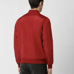 peter england casuals Men Regular Fit Bomber Jacket with insert Pockets image 3
