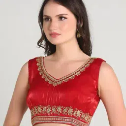 pujia mills Women Embroidered Back-Open Blouse image 3