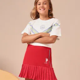 u.s. polo assn. Girls Cotton A-Line Skirt image 3