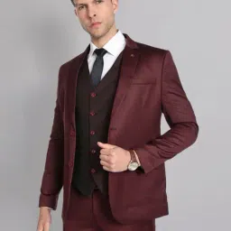 ad by arvind Men Regular Fit Blazer Pants Suit Set image 3