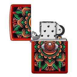 Zippo Counter Culture Eye Design Metallic Red Windproof Lighter image 3