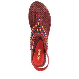 mochi Embellished T-strap Flat Sandals with Slingback image 3