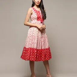 biba Women Floral Print Cotton Tiered Dress image 3