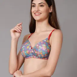 fashion comfortz Women Floral Pattern Bra with Back Closure image 3