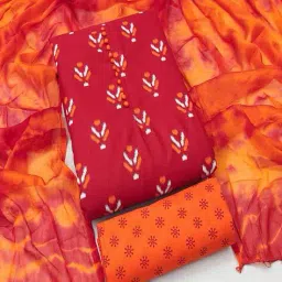 hariguru fashion Women Floral Unstitched Dress Material image 3