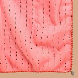 KALINI Floral Embroidered Beads and Stones Kurta With Trousers & Dupatta image 3