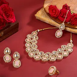 TEEJH Gold-Plated Parina Beaded Jewellery Set-picture-22