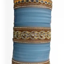 OMS Blue Plastic Zircon Bangle image 2