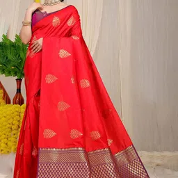 amirat Woven Design Zari Pure Silk Banarasi Saree-picture-19