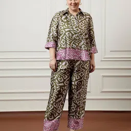 Athena Ample Printed Shirt With Trouser Co-Ords-picture-10