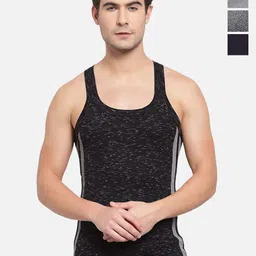 Sporto by Macho Pack Of 4 Cotton Colourblocked Gym Vest-picture-12