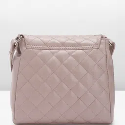 Lino Perros Women Textured Structured Sling Bag with Quilted Detail image 3