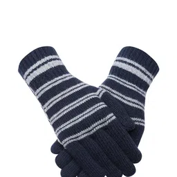 LOOM LEGACY Men Patterned Winter Acrylic Woollen Gloves image 4